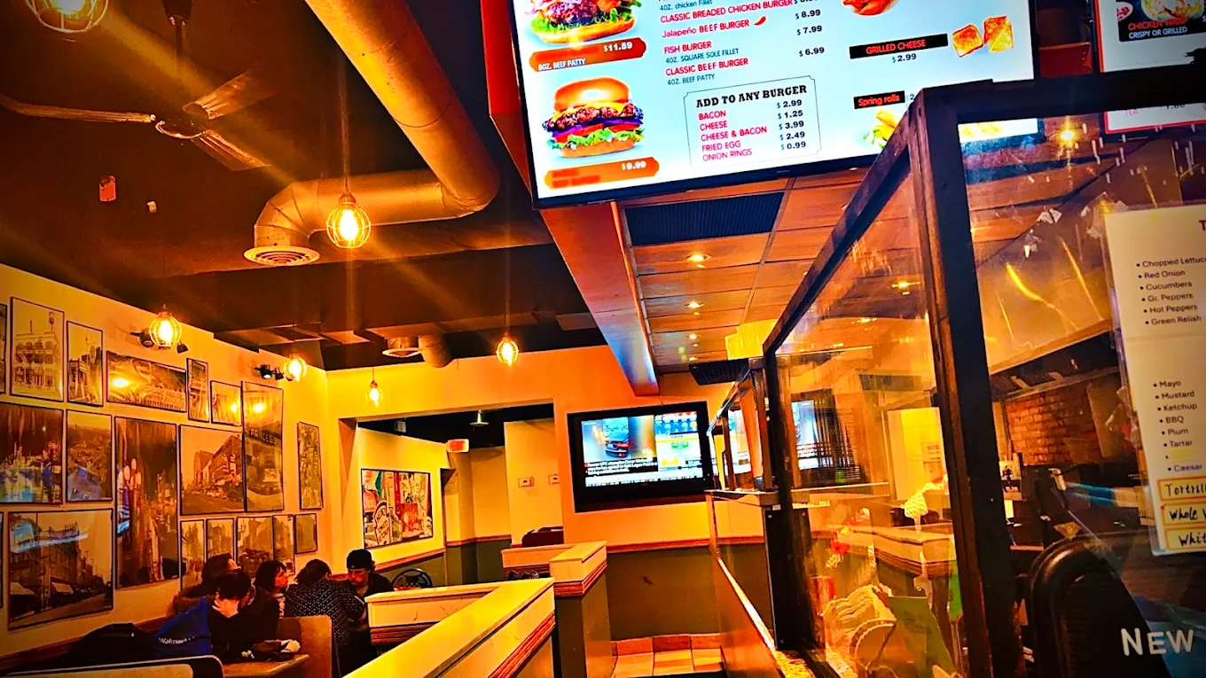 Signature London Burger 8oz patty made with 100% Canadian beef