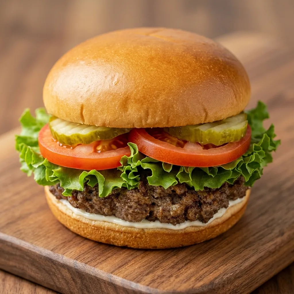 Signature London Burger 8oz — charbroiled Canadian beef burger at London Burgers, London Ontario